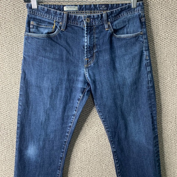 AG Adriano Goldschmied Mens Jeans 33X34 Blue Denim Dark Wash Protege Straight - Picture 2 of 10
